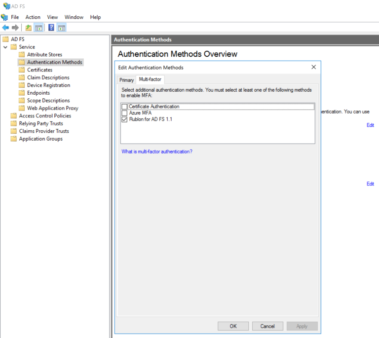 Multi-Factor Authentication (2FA/MFA) for Microsoft AD FS - Rublon
