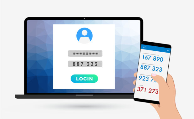 User log-in using TOTP code entered next to a password