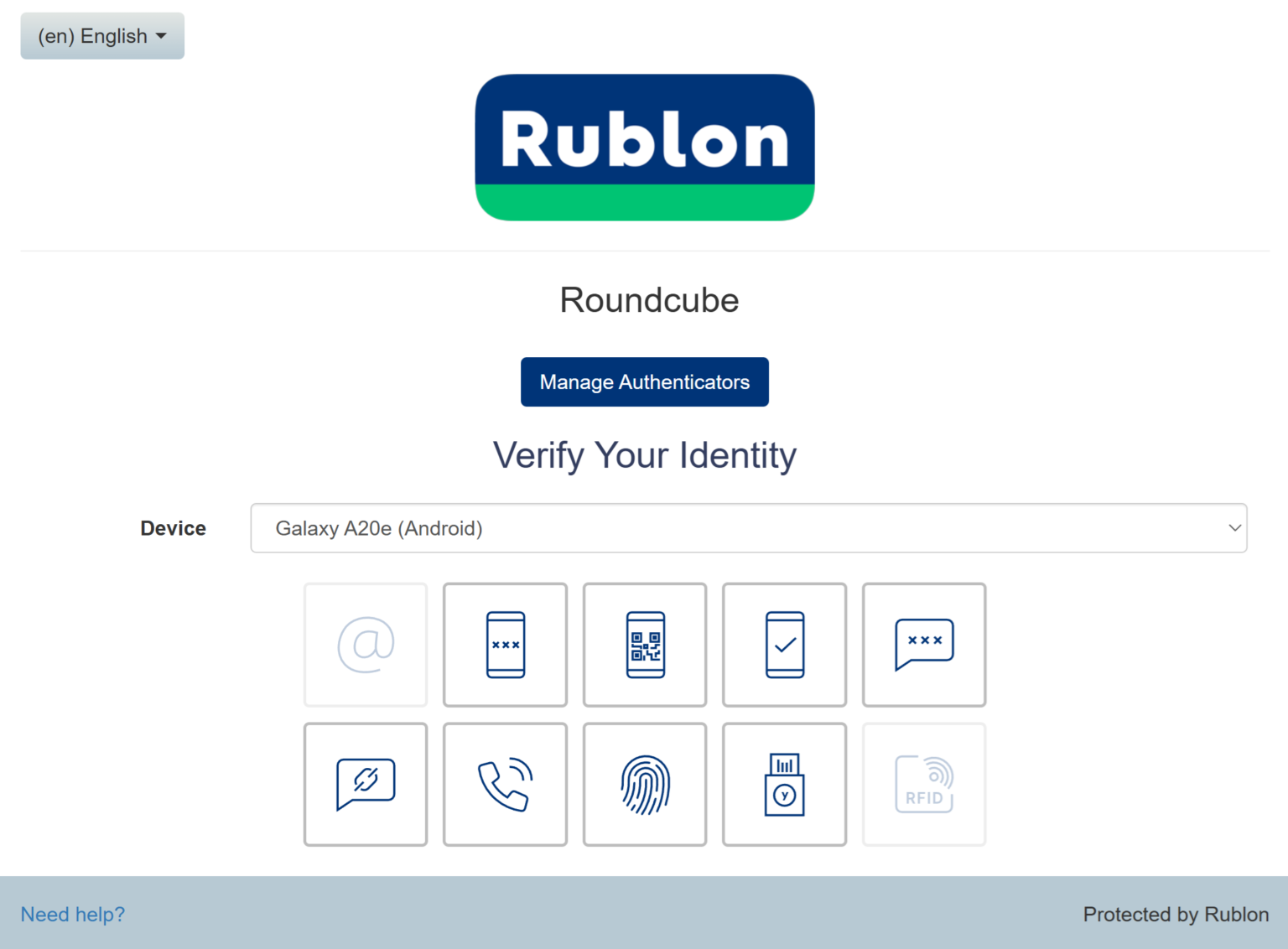 MFA for Roundcube - Rublon