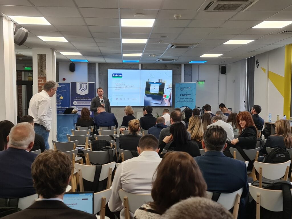 Andrzej Wieser showcased the Rublon MFA platform on November 28, 2024, at Sofia Tech Park in Bulgaria (photo: EDIH Trakia)