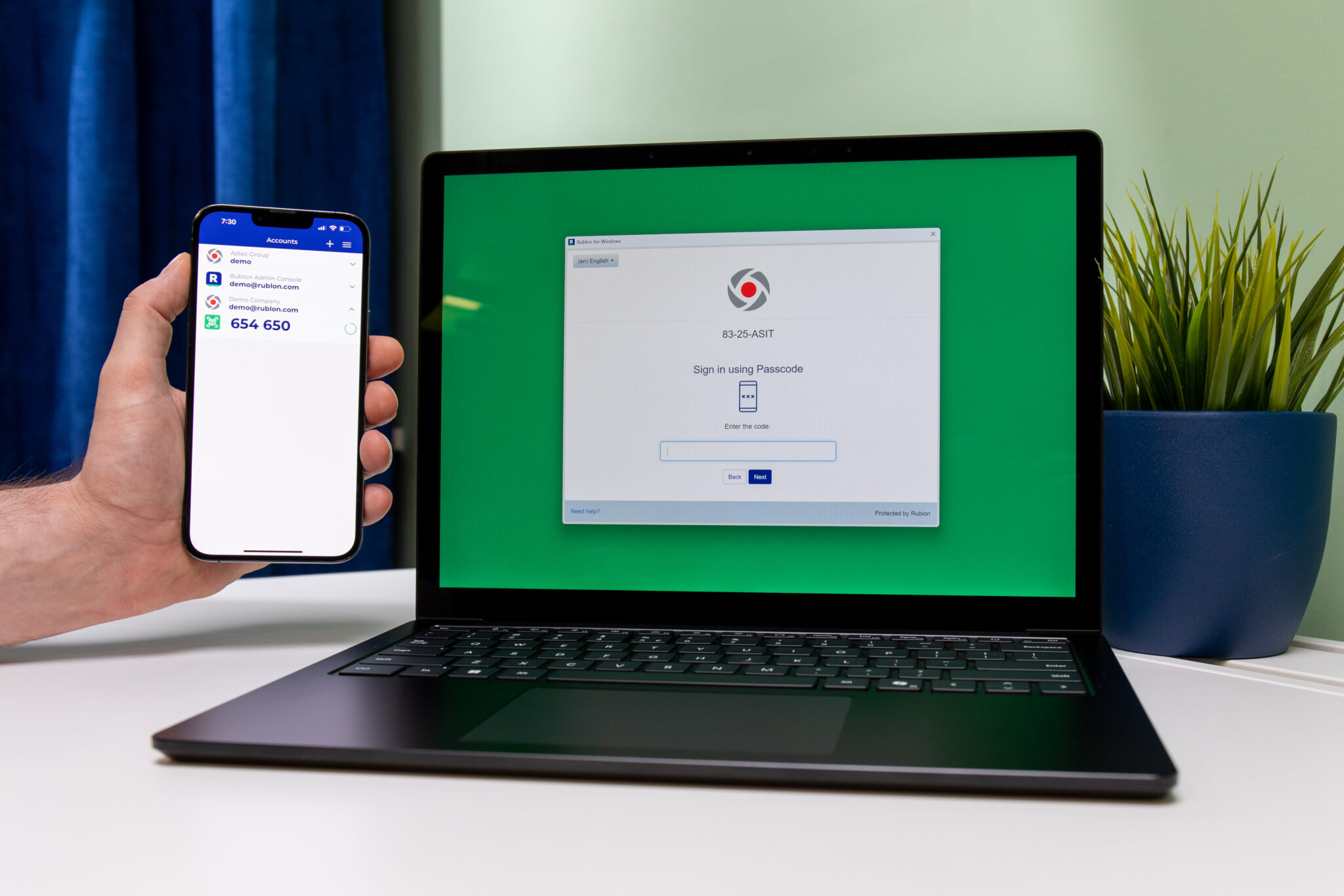 Multi-Faktor-Authentifizierung über Passcode - Rublon