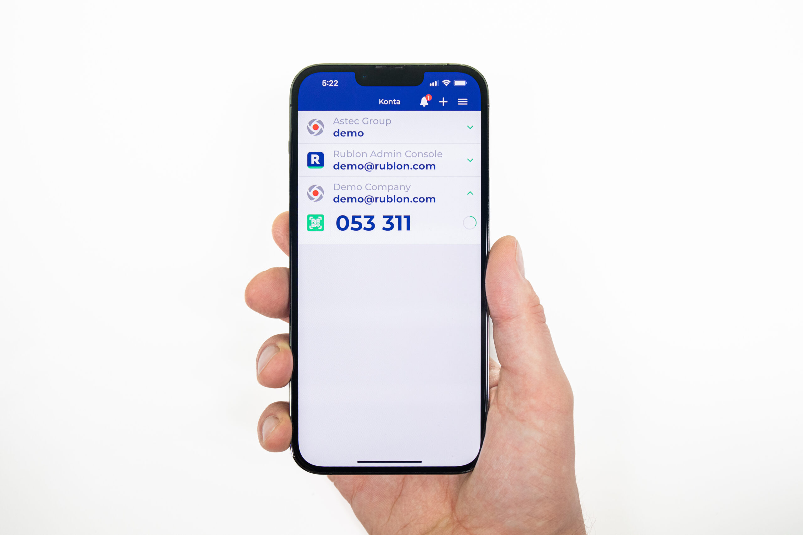 Kod dostępu w aplikacji mobilnej Rublon Authenticator