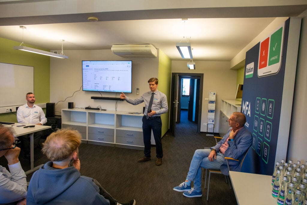 Rublon’s CEO Michael Wendrowski during the training for Rublon Partners in Zielona Góra