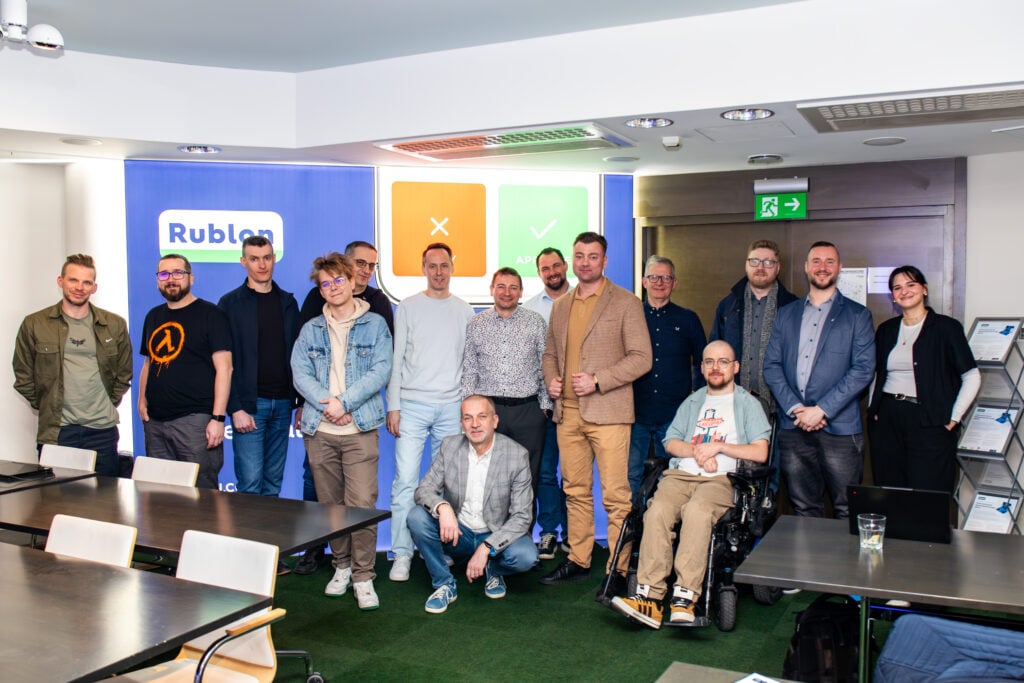 Participants of the Rublon Partner Training at Hotel Niebieski in Krakow, Poland.