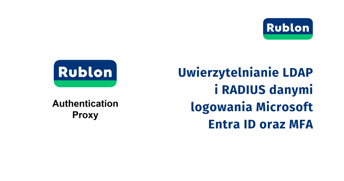Uwierzytelnianie LDAP i RADIUS danymi logowania Microsoft Entra ID oraz MFA